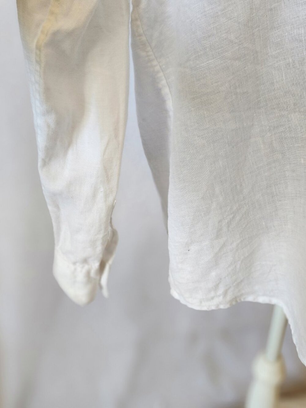 Quince Women's Large White 100% European Linen Long Sleeve Button-Down Shirt - Picture 7 of 15